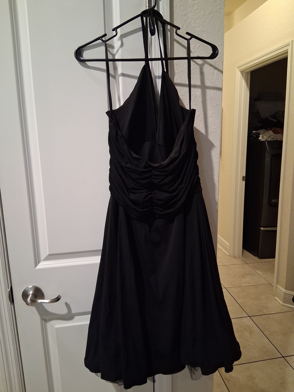 Enfocus Studio Black One-Shoulder Ruched Cocktail Dress